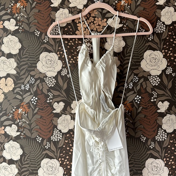 NWT Christopher Esber Disconnect Ruched Halter Dress in Natural size 4 - Picture 6 of 11